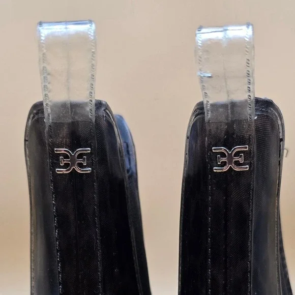 Sam Edelman Tinsley Leopard Print Rain Boots Black Grey Womens 8M Chelsea Boot - Picture 10 of 16